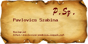 Pavlovics Szabina névjegykártya